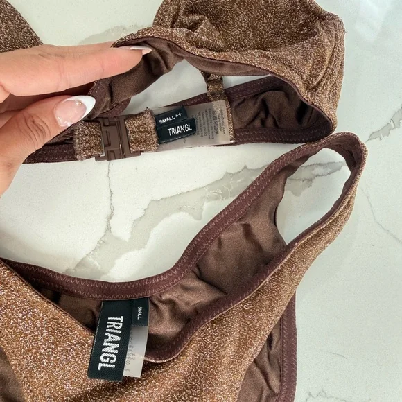 Triangl Swimwear Sparkling Bronze Bikini Set - Picture 6 of 6